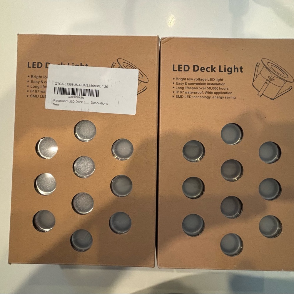 Brand New - Two Packs of 10 LED Deck Lights For Sale